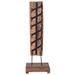 Loon Peak® Wine Rack for 6 Bottles 13.8" x 13.8" x 39.4" Solid Teak Wood Wood/Solid Wood in Brown | 39.37 H x 13.78 W x 13.78 D in | Wayfair