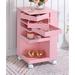 Hokku Designs Lex 3 Drawer Storage Chest Manufactured Wood in Pink | 25 H x 13 W x 12 D in | Wayfair 1011B6FCE46F4AB2BEB2B9F8BAAB3F9F