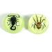 Rosalind Wheeler Ragin 2 Piece Real Scorpion & Spider Magnets Set Resin in Black/Brown/Green | 1 H x 3 W x 5 D in | Wayfair