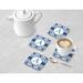 Darby Home Co Monogram Letter Coaster Cork in Blue | 0.19 H x 3.75 D in | Wayfair BAE62C6F1BEF4D19B261867F5A3933EE