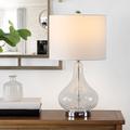 Birch Lane™ Odette 24" Table Lamp Glass/Fabric in White | 24 H x 13 W x 13 D in | Wayfair B6BC531B859C41F4B19C162922D39BAF