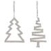 The Holiday Aisle® Jewel Tree Set Of 6 4.75"H, 5.75"H Iron/Glass Glass in Gray/Yellow | 5.75 H x 3 W x 0.25 D in | Wayfair