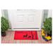The Holiday Aisle® Amiela Winter Welcome 29 in. x 17 in. Non-Slip Outdoor Door Mat Coir in Red | 17 W x 29 D in | Wayfair