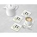 Gracie Oaks Coffee Drink Coaster Garden Monogram Initial Letter B Cork in Black/Green/White | 0.188 H x 3.75 D in | Wayfair