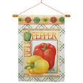 Breeze Decor Bell Pepper 2-Sided Polyester 40 x 28 in. Flag Set in Orange | 40 H x 28 W x 1 D in | Wayfair BD-VG-HS-117040-IP-BO-03-D-US17-AM