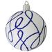 The Holiday Aisle® 4" (100mm) Ornament, Commercial Grade Shatterproof , Ball Decorated Ornaments White/Loops in Blue/White | Wayfair