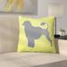 Winston Porter Portuguese Water Dog Square Indoor/Outdoor Throw Pillow Polyester/Polyfill blend in Green | 14 H x 14 W x 3 D in | Wayfair