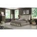 Rosdorf Park Prejean Solid Wood Upholstered Standard 3 Piece Bedroom Set Upholstered in Brown/Gray | Queen | Wayfair