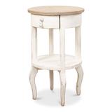 Sarreid Ltd Ruby Solid Wood End Table w/ Storage Wood in Brown/Green/White | 24 H x 15 W x 15 D in | Wayfair 53440