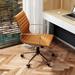 Brayden Studio® Evey Task Chair Upholstered in Gray/White/Brown | 35.4 H x 19.48 W x 17.71 D in | Wayfair 38CB2E5F3A104C97B13ED32FEF9F6F01