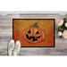 The Holiday Aisle® Vig October Pumpkin Halloween Non-Slip Indoor Door Mat Synthetics in White | 24 W x 36 D in | Wayfair