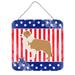 Trinx Patriotic Border Collie Aluminum Wall Décor Metal in Red | 8 H x 6 W in | Wayfair 73A23778B6524F6EA4167D8797FFEB1C