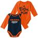 Newborn & Infant Orange/Navy Chicago Bears Little Player Long Sleeve 2-Pack Bodysuit Set