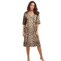 Plus Size Women's Print Sleepshirt by Dreams & Co. in Classic Leopard (Size 7X/8X) Nightgown