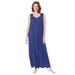 Plus Size Women's Long Tricot Knit Nightgown by Only Necessities in Ultra Blue (Size 3X)
