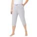 Plus Size Women's Knit Sleep Capri by Dreams & Co. in Heather Grey (Size 5X) Pajamas