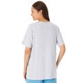 Plus Size Women's Sleep Tee by Dreams & Co. in Heather Grey (Size 5X) Pajama Top