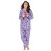 Plus Size Women's Classic Flannel Pajama Set by Dreams & Co. in Soft Iris Sheep (Size 22/24) Pajamas