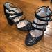 Anthropologie Shoes | Anthropologie Miss Albright Heels | Color: Black/Gray | Size: 5.5