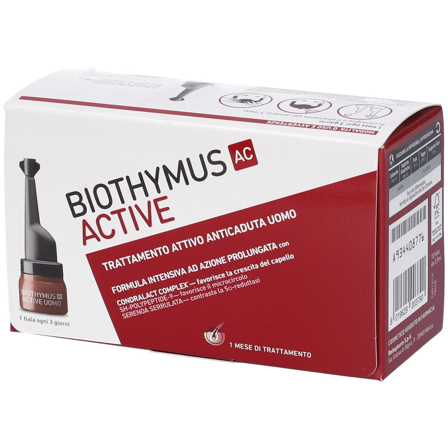 Biothymus AC Active Trattamento Attivo Anticaduta Uomo 10x3,5 ml Fiale