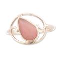 Universal Truth,'Polished Silver and Pink Opal Ring'