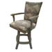 Rosalind Wheeler Diller Swivel Bar Stool Wood/Upholstered in Brown/Gray | 24 W x 19 D in | Wayfair A32CDA51BC9B40279E0EF62D4849C0CD