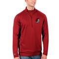 Men's Antigua Red Portland Trail Blazers Generation Quarter-Zip Pullover Jacket