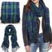 Free People Accessories | Free People Emerson Plaid Blanket Scarf Navy Green | Color: Blue/Green | Size: Os