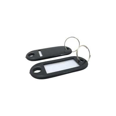 1-PACK 500x Schlüsselanhänger mit Schlüsselring und Einleger SCHWARZ