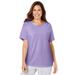 Plus Size Women's Sleep Tee by Dreams & Co. in Soft Iris (Size 4X) Pajama Top