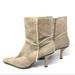 Nine West Shoes | Nine West Suede Faux Fur Trim Cream Boots Size 8 | Color: Cream | Size: 8