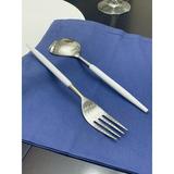 Classy R Us 12 Piece Flatware Set, Service for 6 Stainless Steel in Gray/White | Wayfair GT710