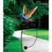 Regal Art & Gift Rocker Hummingbird Stake - Ruby Throated Metal in Indigo | 42.75 H x 5.75 W x 8.5 D in | Wayfair 12955