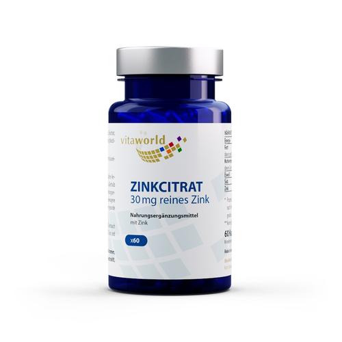 Vita World – ZINKCITRAT 30 mg Kapseln Mineralstoffe