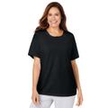 Plus Size Women's Sleep Tee by Dreams & Co. in Black (Size 4X) Pajama Top