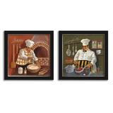 East Urban Home Italian Chef - 2 Piece Painting Print Set on Canvas Metal in Green/Red | 16 H x 32 W x 3 D in | Wayfair