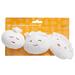 Pet Dim Sum Plush Squeaker Dog Toys, Pack of 3, .32 LBS, White