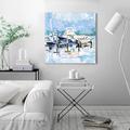 East Urban Home 2 Piece Wrapped Canvas Painting Print Set Canvas in Blue/White | 20 H x 20 W x 1.5 D in | Wayfair B28FB03CC4B84DE0AA77E1CE7CAFC55D