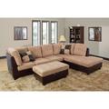 Brown Sectional - Latitude Run® 103" Wide Right Hand Facing Sofa & Chaise w/ Ottoman | 32 H x 103 W x 74 D in | Wayfair