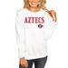 Women's White San Diego State Aztecs Win the Day Pullover Sweatshirt