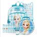 Disney Accessories | Frozen 5 Pieces Elsa Snow Queen Backpack | Color: Blue/Silver | Size: Osg