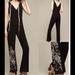 Anthropologie Pants & Jumpsuits | Hd In Paris Black Jumpsuit Nwt Embroidered | Color: Black/Gold | Size: 8