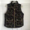 J. Crew Jackets & Coats | J Crew | Camo Quilted Puff Vest | Color: Brown/Green | Size: M