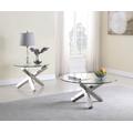 "Contemporary 35"" Round Cocktail Table - Chintaly 9008-CT"