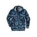 Men's Big & Tall Fleece Zip-Front Hoodie by KingSize in Navy Marble (Size 7XL) Fleece Jacket