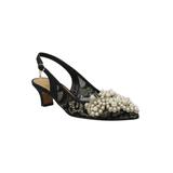 Women's Strovanni Slingback by J. Renee in Black Gold Floral (Size 7 1/2 M)