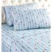 Micro Flannel® Blue Cardinal Bird Print Sheet Set by Shavel Home Products in Blue (Size FULL)