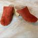 Free People Shoes | Free People Suede Clog Shoes | Color: Orange | Size: 7