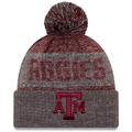 Men's New Era Maroon Texas A&M Aggies Team Freeze Cuffed Knit Hat with Pom