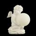 Fleur De Lis Living Hercules Solar Cherub Statue Resin/Plastic in White | 9 H x 6.3 W x 5.12 D in | Wayfair 2866E80CF7994EA5A7E6B332361BD8B1